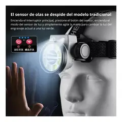 GENERICO - Linterna De Cabeza LED Con Sensor