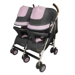 EBABY - Coche paseador gemelar DANTERO EB1264-2 ROSA