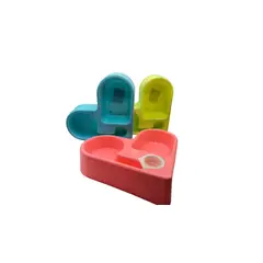 MAZUGI - Comedero para Mascotas 2 Espacios Plato Perro Gato Plástico