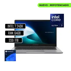 ASUS - PORTATIL EXPERTBOOK INTEL 7 240H / RAM 64GB DDR5/ 1TB M.2/ 14"/WIN11 PRO