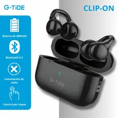 GENERICO - Audifonos Inalambricos Tipo Arete G-TIDE Clip-On - Negros