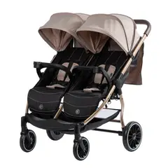 EBABY - Coche gemelar LEO & LEA- EB2021-1 BEIGE