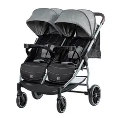 EBABY - Coche gemelar LEO & LEA- EB2021-1 GRIS OSCURO