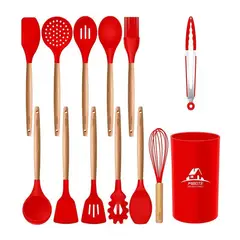 AMERICAN GENERICS - Set Utensilios Cocina Silicona Antiadherente Resistente