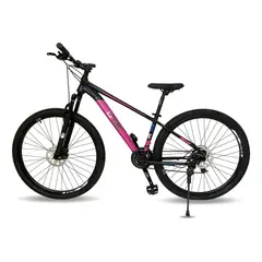 RUNBIKE - Bicicleta Todo Terreno Mtb Rin 29 Unik Montaña Suspension 24 Vel Frenos Disco Cicla Deporte Ciclismo Acero Morado