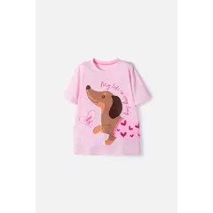 MIC - Camiseta de manga corta rosado para niña