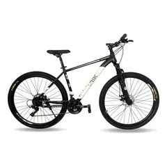 RUNBIKE - Bicicleta Todo Terreno Mtb Rin 29 Unik Montaña Suspension 24 Vel Frenos Disco Cicla Deporte Ciclismo Acero Blanco