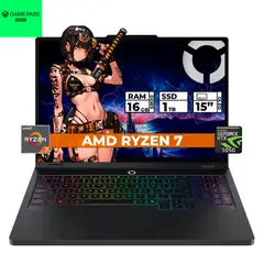 LENOVO - PORTATIL GAMER LEGION RYZEN 7-260 16GB RAM 1TB SSD RTX 5060 15.1'' WQXGA + GAME PASS