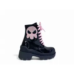 GENERICO - Botín niña sintético Karly negro fantasma 001
