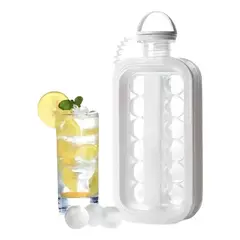 GENERICO - Hielera Ice Cube Making Bottle Plástico Blanco Molde Esférico