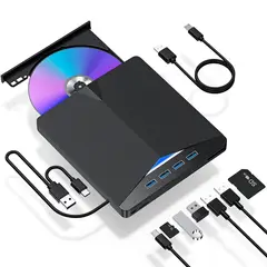 PIX LINK - Quemador Externo 7 en 1 USB 3.0 Type-C