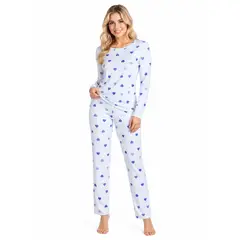 ROMANELLA - Conjunto Pijama Manga Larga Mujer Sirena