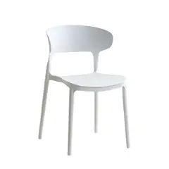 GENERICO - Silla Multifuncional Para Comedor y Sala Diseño Curvo, Apilable, Sin Brazos, Alta Calidad