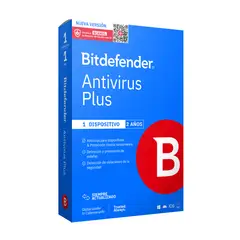 BITDEFENDER - Antivirus Plus 1 Dispositivo 2 Años Multiplataforma