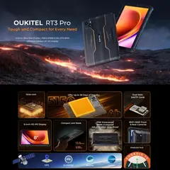 OUKITEL - RT3 Pro Tableta IP68 Duradero 4GB128GB 8Pulgadas 4G