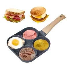 GENERICO - Sarten Antiadherente 4 Puestos Para Huevos Arepas Pancakes