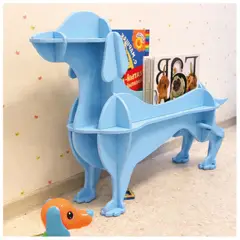 GENERICO - Estantería Azul en Forma de Perro Salchicha