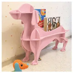 GENERICO - Estantería Rosa en Forma de Perro Salchicha