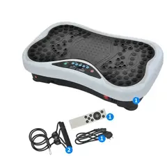 GENERICO - Plataforma Vibratoria Fitness con Bandas Elásticas y Control Remoto