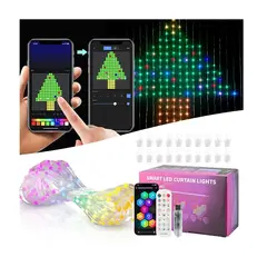 GENERICO - Cortina de Luz Inteligente con Bluetooth (2 m x 2 m - 400 Luces)