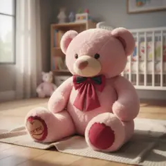 INFANTILES CAJUROMIX - Oso De Peluche Extra Gigante Con Corbatín palo de rosa