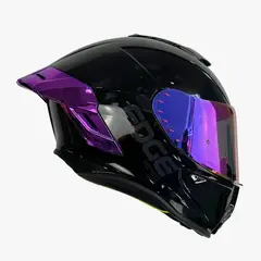 EDGE HELMETS - CASCO EDGE SHANGHAI CERTIFICADO ECE2206 NEGRO MORADO METALIZADO