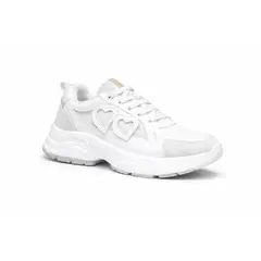DEPORTIVA - Tenis Dama Corazon Fashions Casual Mujer Urbano-Blanco