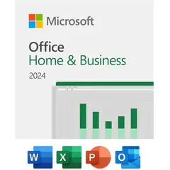 MICROSOFT - Licencia Office 2024 Home & Business: 1 Usuario, Bind PC/Mac, KEY Vitalicia, PIN Canjeable