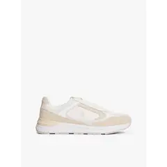 TOMMY HILFIGER - Tenis beige casual fashion runner en cuero