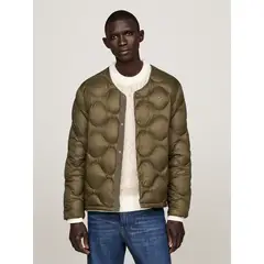 TOMMY HILFIGER - Chaqueta verde de plumón acolchada ligera