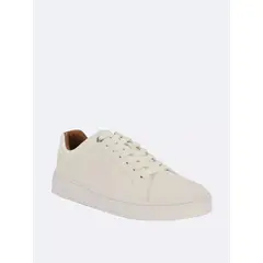 CALVIN KLEIN - Tenis blanco de corte bajo con suela de plataforma
