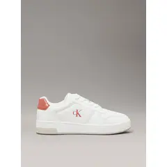 CALVIN KLEIN - Tenis blanco basket de cuero