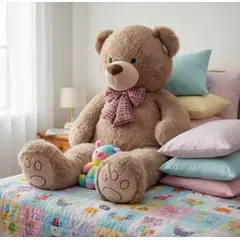 INFANTILES CAJUROMIX - Oso De Peluche Extra Gigante Con Corbatín Marrón