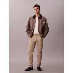 CALVIN KLEIN - Pantalón beige chino slim de tejido elástico
