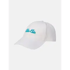CALVIN KLEIN - Gorra blanca de sarga con logo