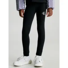 CALVIN KLEIN - Leggings negro Para Niña de algodón con monograma