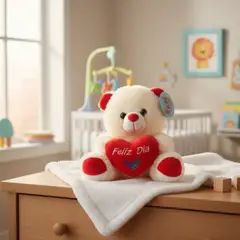 GENERICO - Ositos De Peluche 19cm Con Corazón Feliz Dia