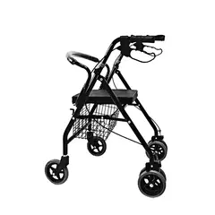 LENIVE - ANDADERA ORTOPÉDICA CON ASIENTO PARA ADULTO COLOR NEGRO