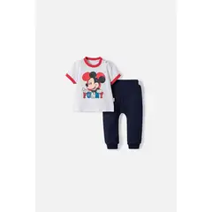 DISNEY - Conjunto de Mickey Mouse pantalón largo multicolor para bebé niño