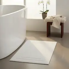 GENERICO - Toalla Tapete Hotel 0,50 X 0,90 Mt 800 Grmt2 100% Algodón Blanco Liso