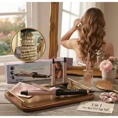 GENERICO - Rizador De Cabello 3 En 1 Profesional Ondas Perfectas