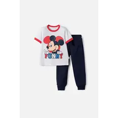 DISNEY - Conjunto de Mickey Mouse con pantalón largo multicolor para niño 2T a 6T