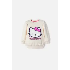 HELLO KITTY - Buzo de cerrado marfil para niña 2T a 6T