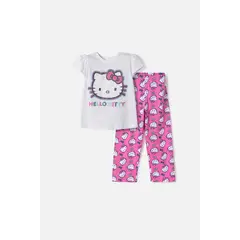 HELLO KITTY - Pijama de pantalón largo multicolor para niña 2T a 6T