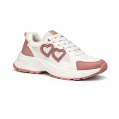 DEPORTIVA - Tenis Dama Corazon Fashions Casual Mujer Urbano-Coral