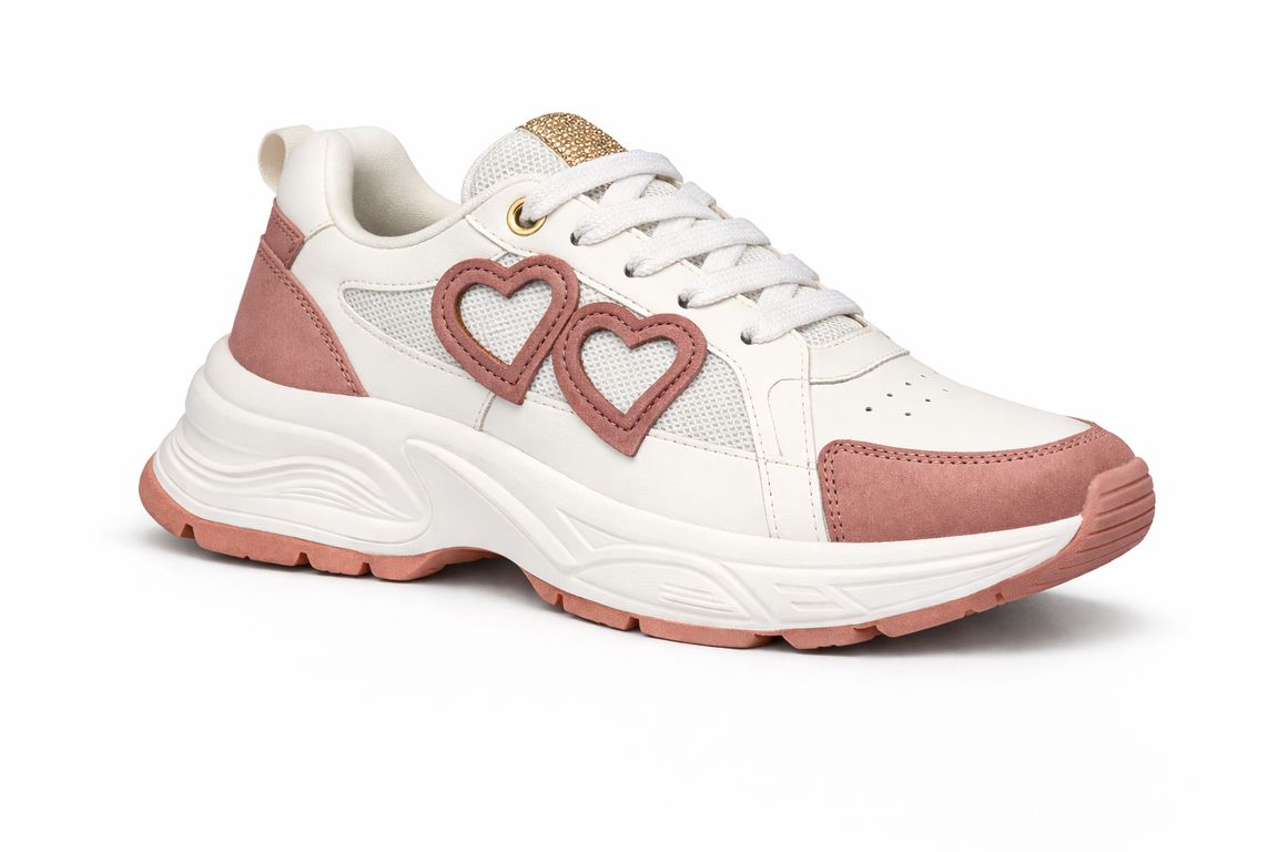 Imagen de Tenis Dama Corazon Fashions Casual Mujer Urbano-Coral