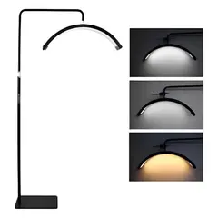 GENERICO - Aro de Luz LED Media Luna HD-M6X con Trípode y Control Remoto