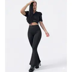 GENERICO - Pantalón Bota Campana Tiro Alto Levanta Cola