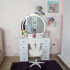 TKMODULARES - Tocador espejo led moderno blanco