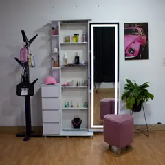 TKMODULARES - Tocador de lujo blanco luz led